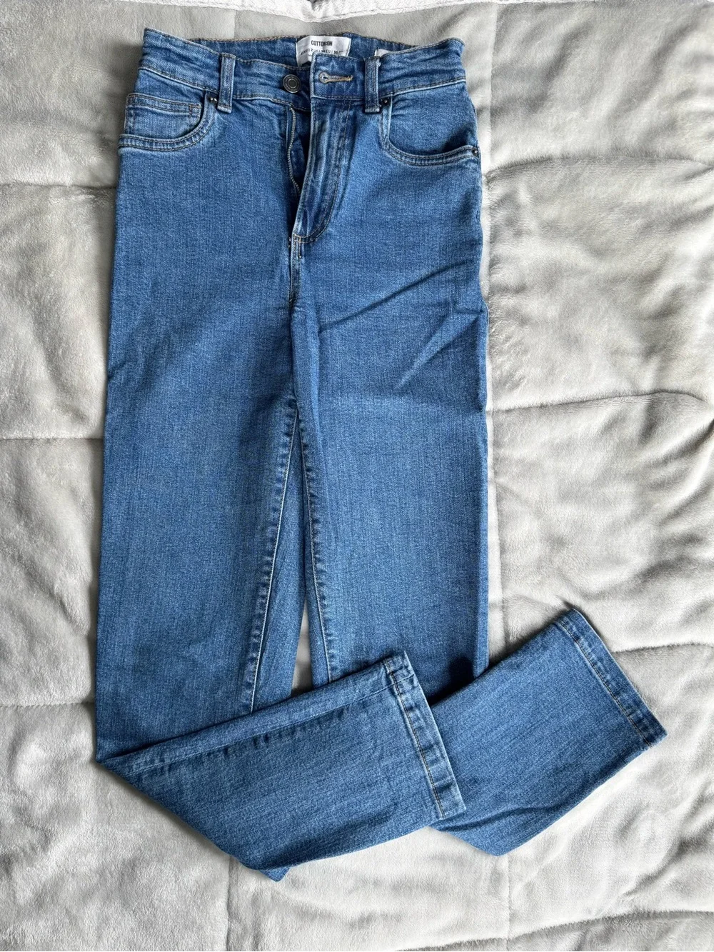 Cotton On Women's Straight Leg Blue Denim Jeans - Picture 2 of 6